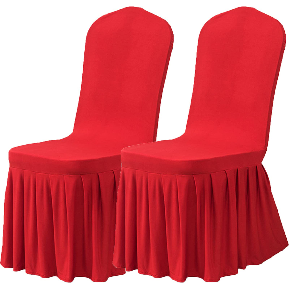Dimatic Dining Room Chair Covers Set Of 2, Stretch Parsons Slipcovers With Skirt Super Fit Spandex Chair Seat Protector Cover Fo