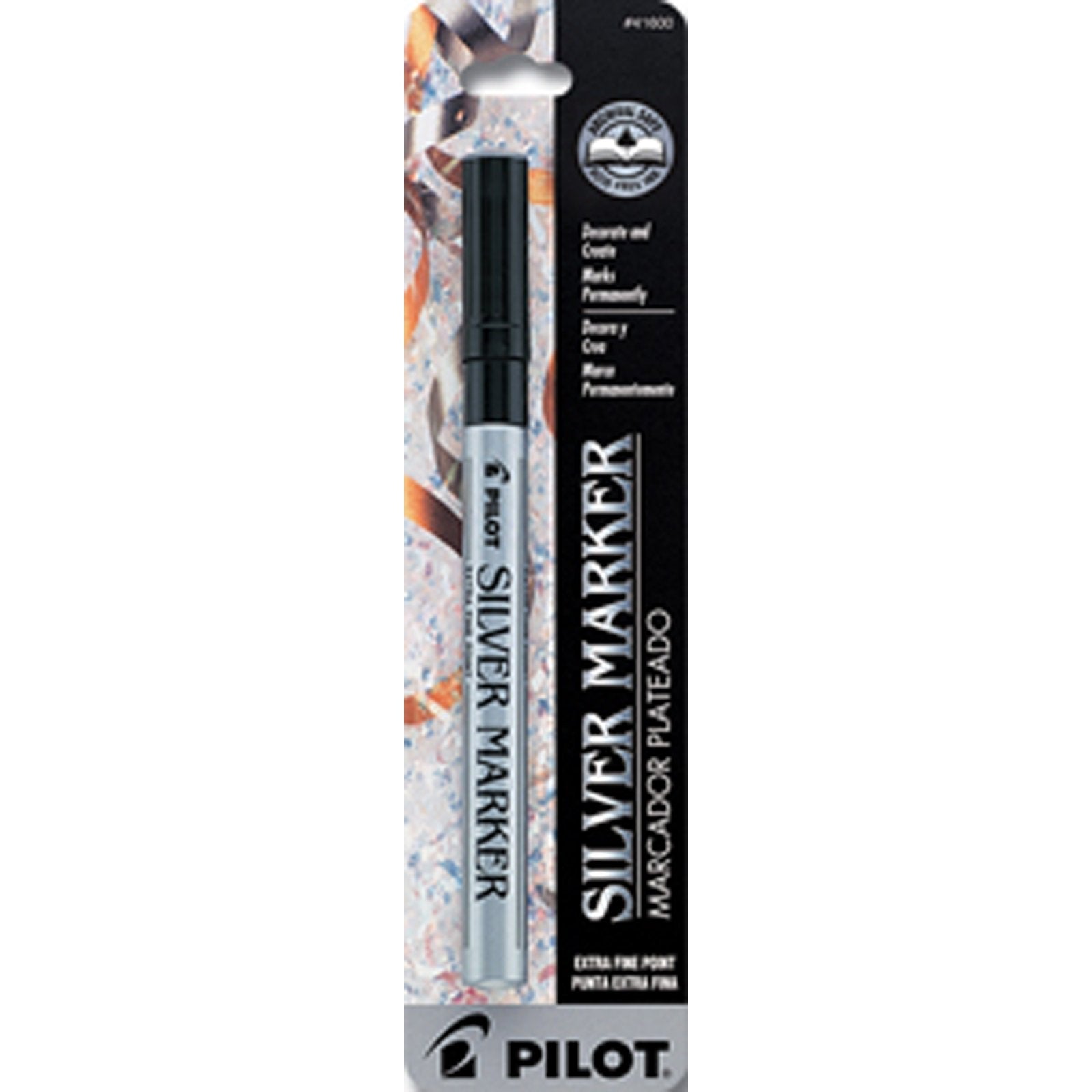Pilot Metallic Permanent Paint Markers, Silver, Extra Fine Point, Single Pen (41600)