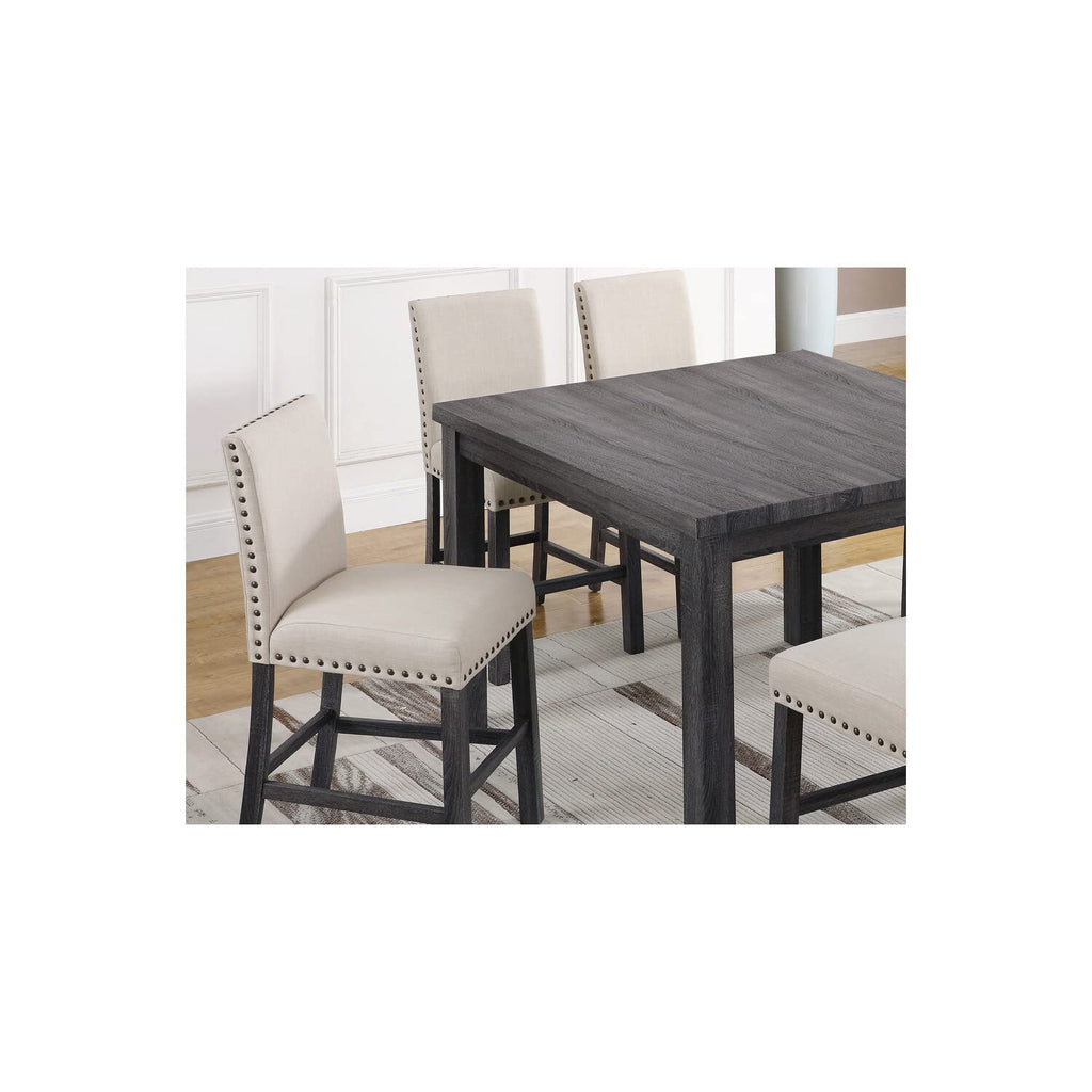 Best Master Furniture Antique Gray/Natural Counter Height Stools, Set Of 2