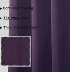 Mysky Home Blackout Curtains For Living Room Thermal Insulated Grommet Curtain Room Darkening Window Panel For Bedroom, 1 Curtain Panel, 42 X 63 Inch, Royal Purple