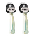 kwmobile 2x Razor Holder with Suction Cup - Self-Adhesive Shaver Wall Mount - Bathroom Organizer for Glass and Tiles - Black