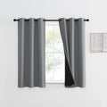 Nicetown 100% Blackout Curtain With Black Liner, Thermal Insulated Full Blackout 2-Layer Lined Curtain, Energy Efficiency Window