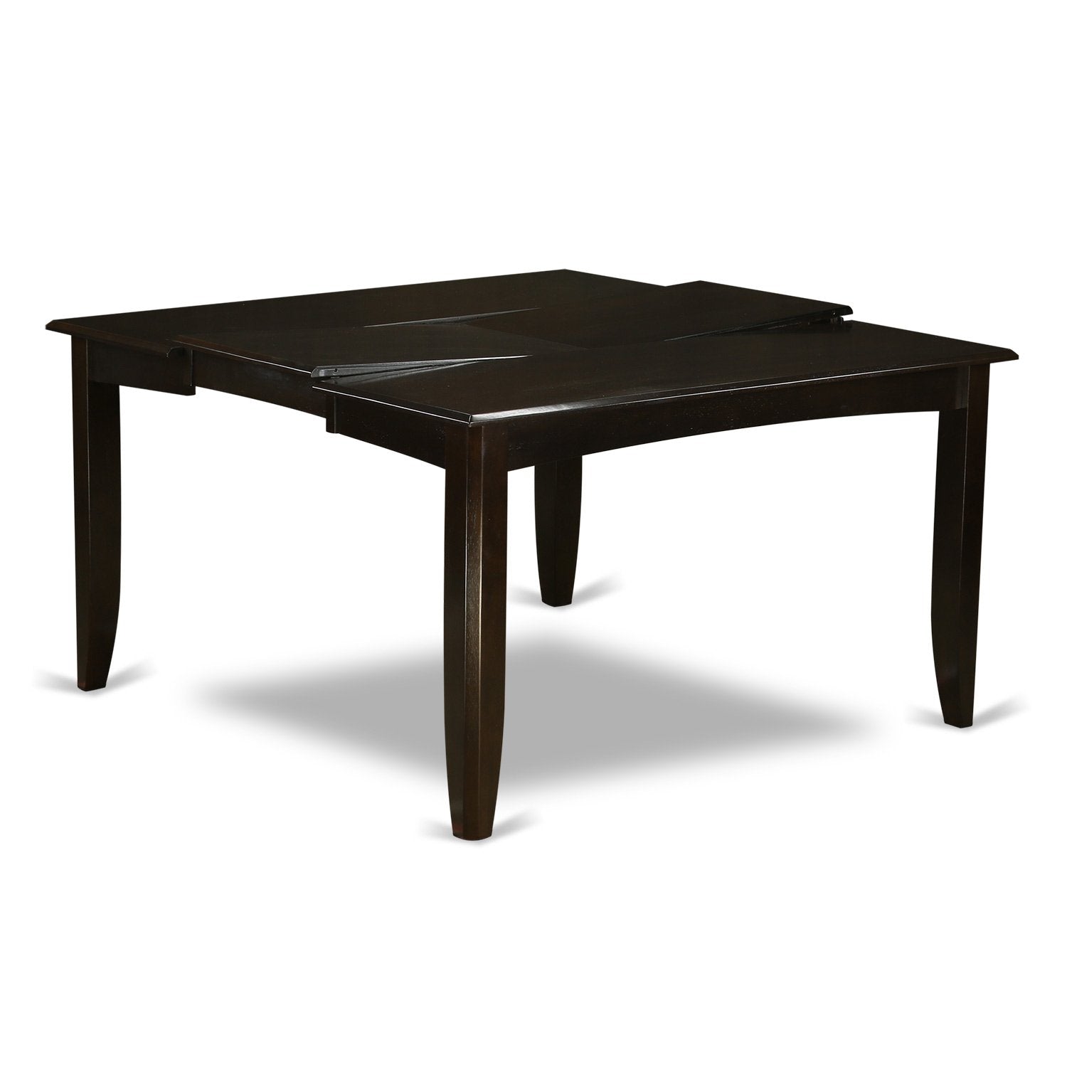 East West Furniture Pfdr9-Cap-03 9 Piece Dining Set Includes A Square Dining Room Table With Butterfly Leaf And 8 Brown Linen Fabric Upholstered Parson Chairs, 54X54 Inch, Cappuccino