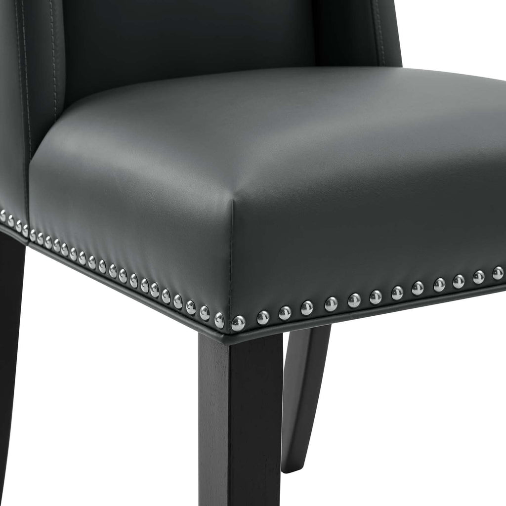 Modway Eei-2747-Gry-Set Baron Dining Chair Vinyl Set Of 2, Gray
