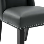 Modway Eei-2747-Gry-Set Baron Dining Chair Vinyl Set Of 2, Gray