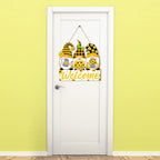 Panelee Sunflower Gnomes Welcome Sign Summer Welcome Hanging Sign Decorations Wreath Sign Wooden Hanging Door Sign With Ropes Fo