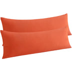 Ntbay Body Pillow Cases Set Of 2, 2 Pack Brushed Microfiber 20X54 Pillow Cases, Soft, Wrinkle, Fade, Stain Resistant Brunt Orang