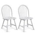 Giantex Set Of 2 Windsor Chairs, Wood Dining Chairs, French Country Armless Spindle Back Dining Chairs, Farmhouse Kitchen Dining