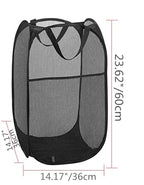 Durreus Foldable Large Pop Up Laundry Hamper With Pocket For Dirty Clothes,Sporting Goods,Baby Toys,Dorm Laundry Basket Rectangl