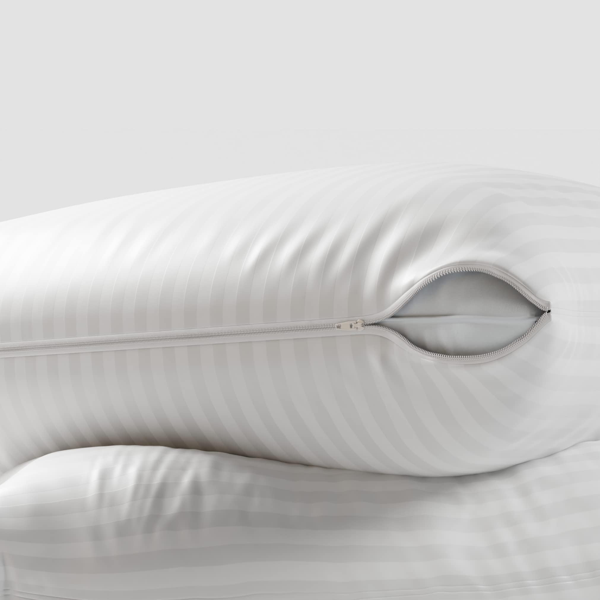 Niagara 2 Pack Queen Pillow Protectors With Zipper, Soft Quiet Cotton Sateen, Effective Dust Protection, Stay In Place Pillow Co