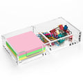 Worhe Sticky Note Holder 2In1,Clear Acrylic Meno Holder For Desk Organization Office Home, Post Pop Note Dispenser For 3X3 Note