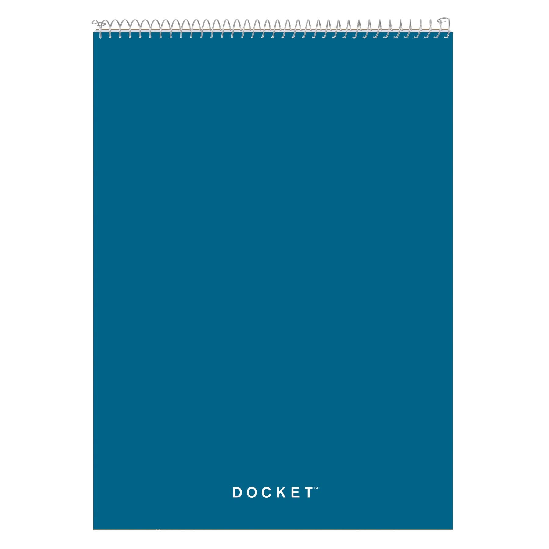 Tops Docket Wire-Bound Writing Pad, 8-1/2' X 11-3/4', Blue Heavy-Duty Cover, Extra-Strong Back, White Paper, Legal Rule, 70 Sh