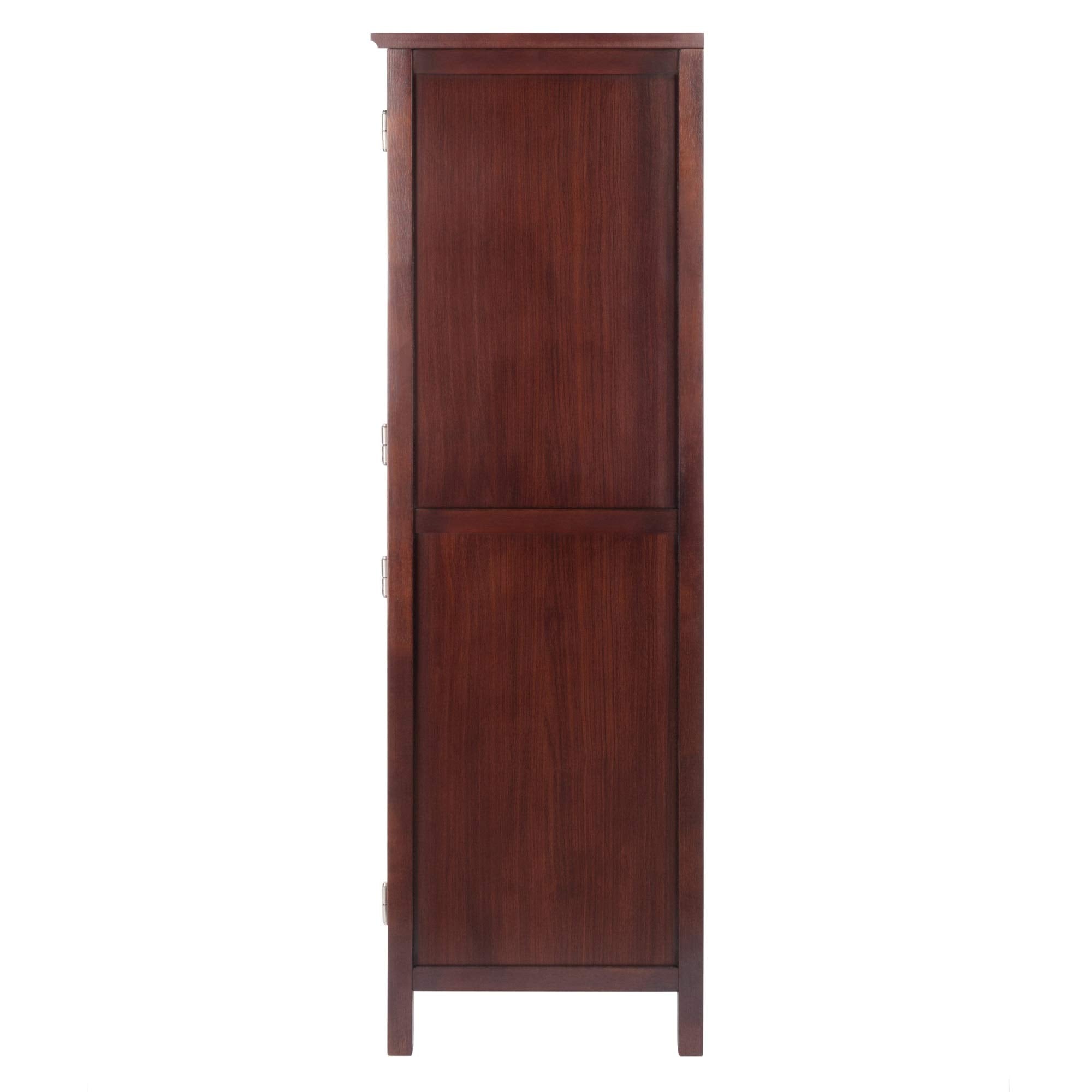 Ergode Wood 3-Pc Brooke Cupboard Set | French Country Charm | Modern Convenience | Solid & Composite Wood | Walnut Finish | Assembly Required (94401-VV)