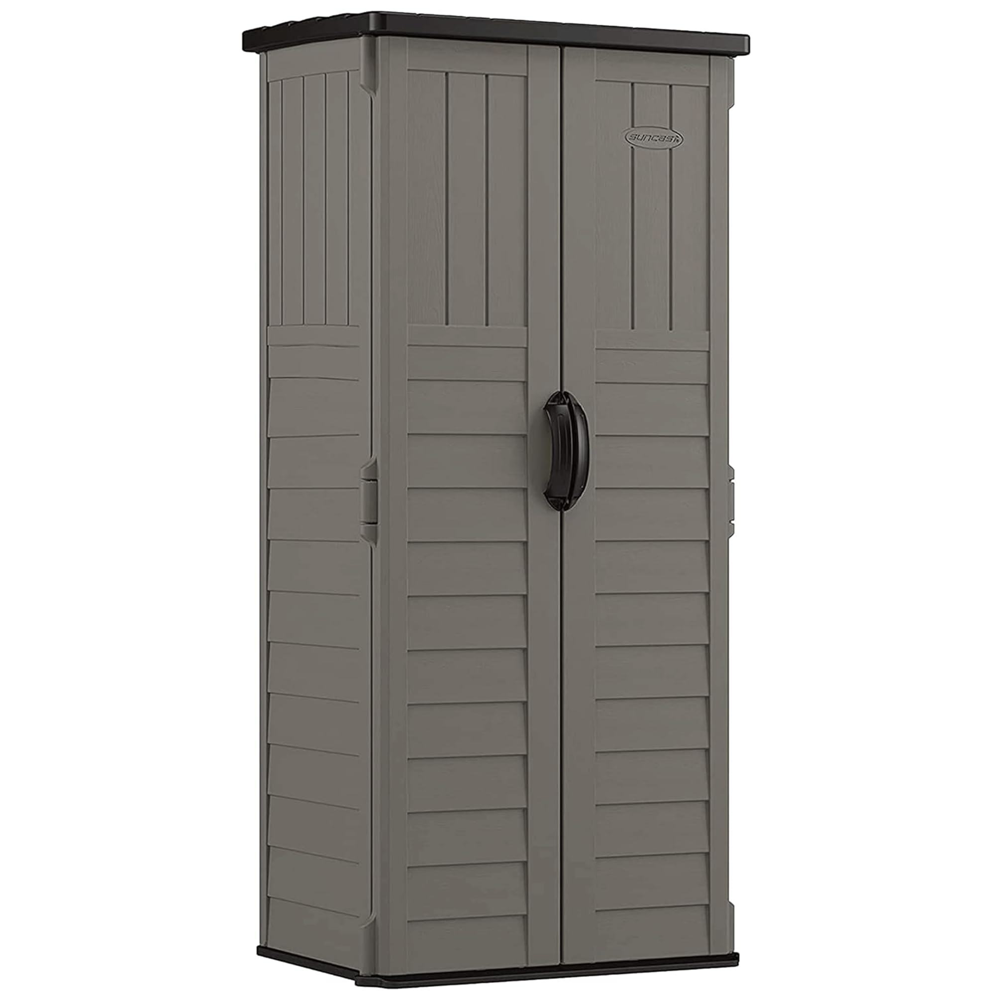 Suncast 22 Cu. Ft. Resin Vertical Lockable Storage Shed, Stoney, Bms1250Sb