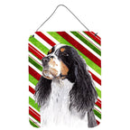 Caroline's Treasures SC9321DS1216 Springer Spaniel Candy Cane Holiday Christmas Wall or Door Hanging Prints Aluminum Metal Sign 