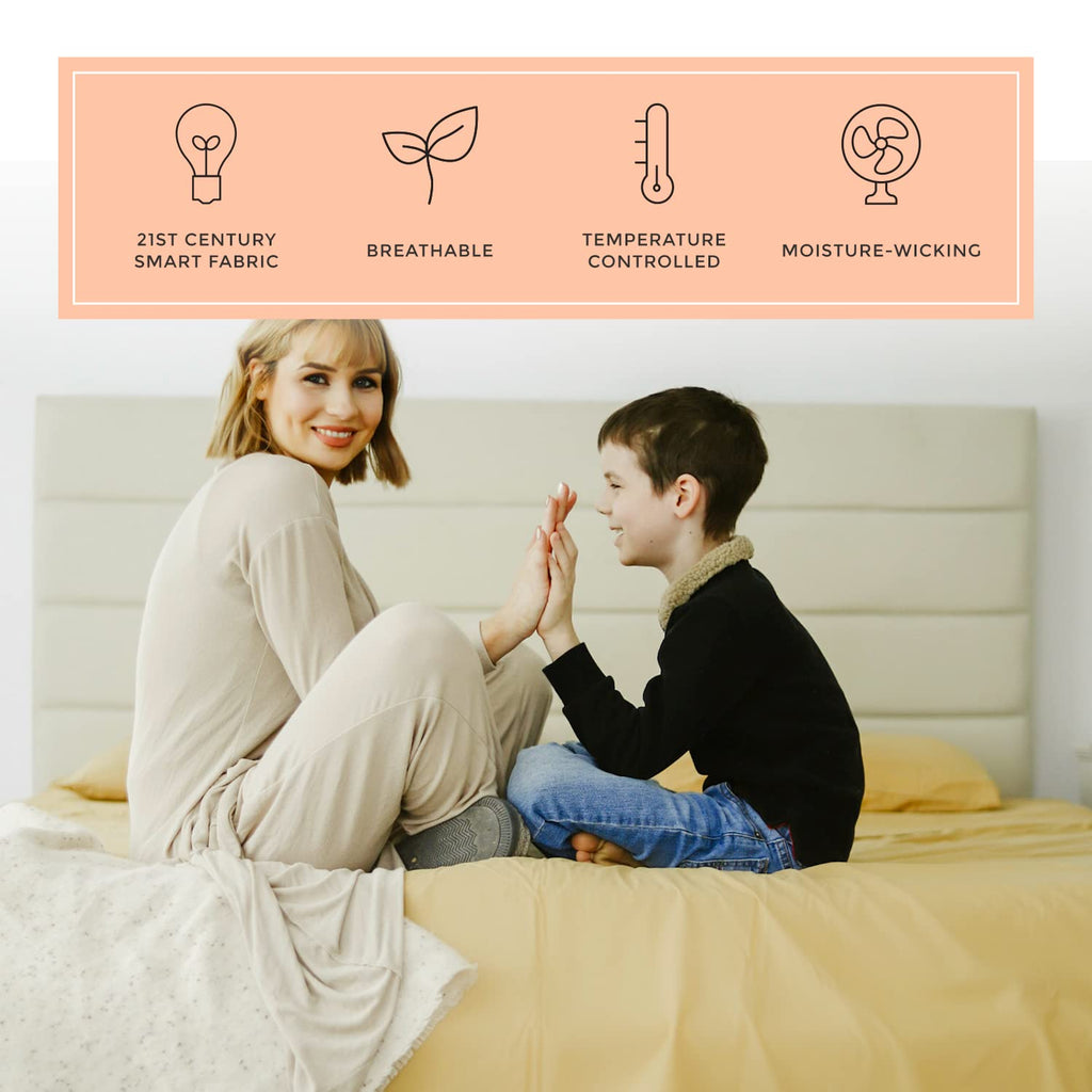 Peachskinsheets Harvest Gold Sheet Set - 1500Tc Level Of Softness - Extra Soft Cooling Sheets For Hot Sleepers And Night Sweats