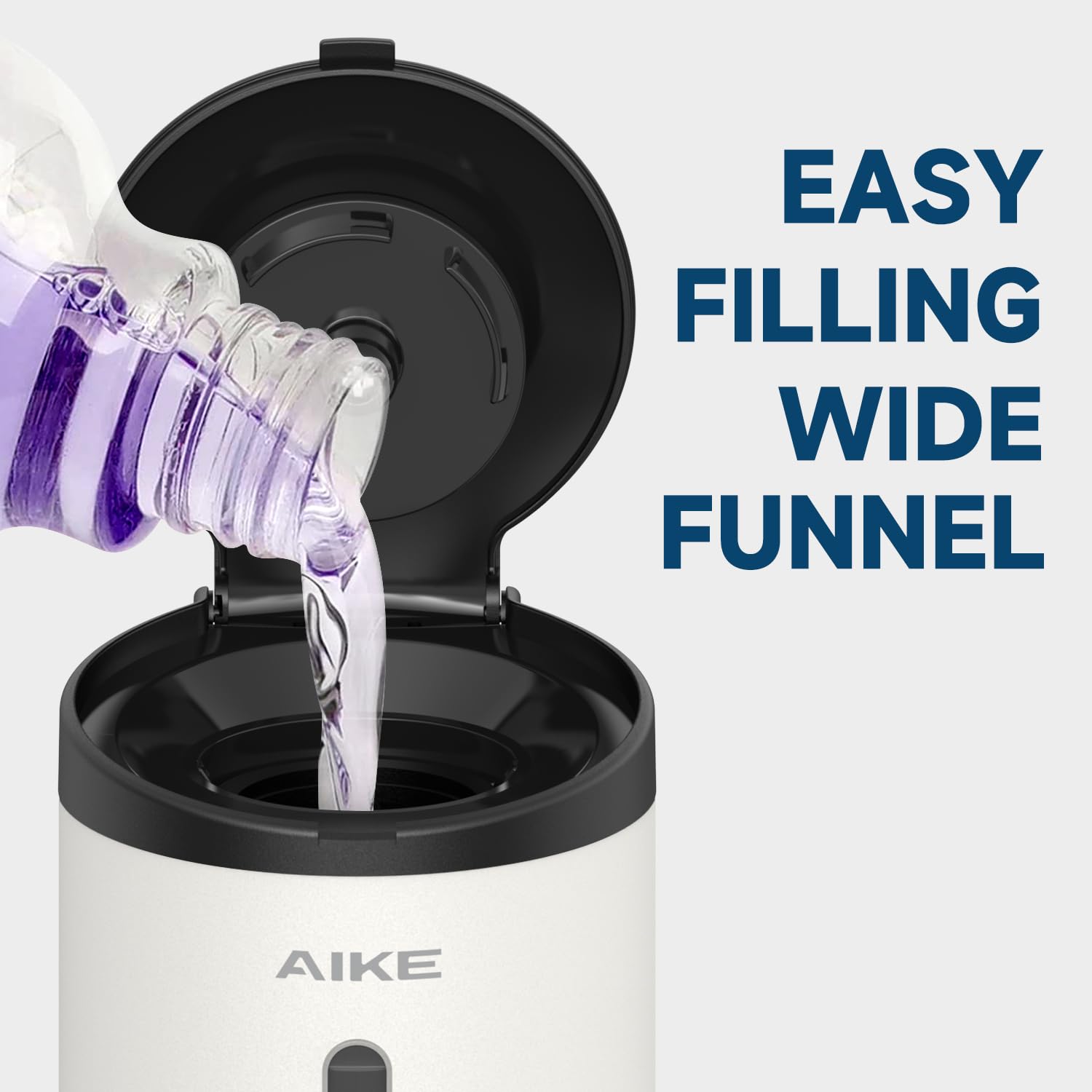 AIKE AK1205S Automatic Soap Dispenser Stainless Steel Off White 24oz