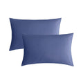 JELLYMONI Pillowcases King Set of 2 Cotton Envelope Pillow Covers Blue 20  36in Bed Pillow Cases 100% Washed Cotton Soft Breatha