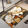HEYZEM 5D Bathroom Mat Mix Soft Anti Floral Design Floor for Home Bath Skid Water Soaking Rug Rubber Foot Rug Stylish