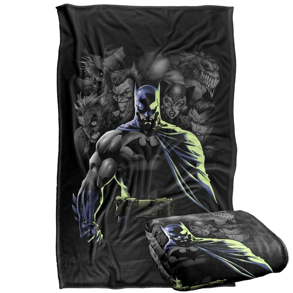Batman Villains Unleashed Silky Touch Super Soft Throw Blanket 36' X 58',Villains Unleashed
