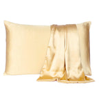 HomeRoots Pale Yellow Dreamy Set of 2 Silky Satin Queen Pillowcases