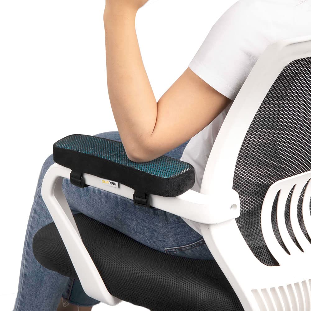 Chair Armrest Cushions Cooling Gel Office Chair Armrest Pads Comfy Gaming Chair Arm Rest Covers for Elbows and Forearms Pressure