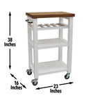 Steve Silver Co Belden Kitchen Cart White