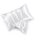 Hommxjf Satin Pillowcases With Zipper (20X30),Queen Size Pillowcases Set Of 2, White Silk Pillowcase For Hair And Skin