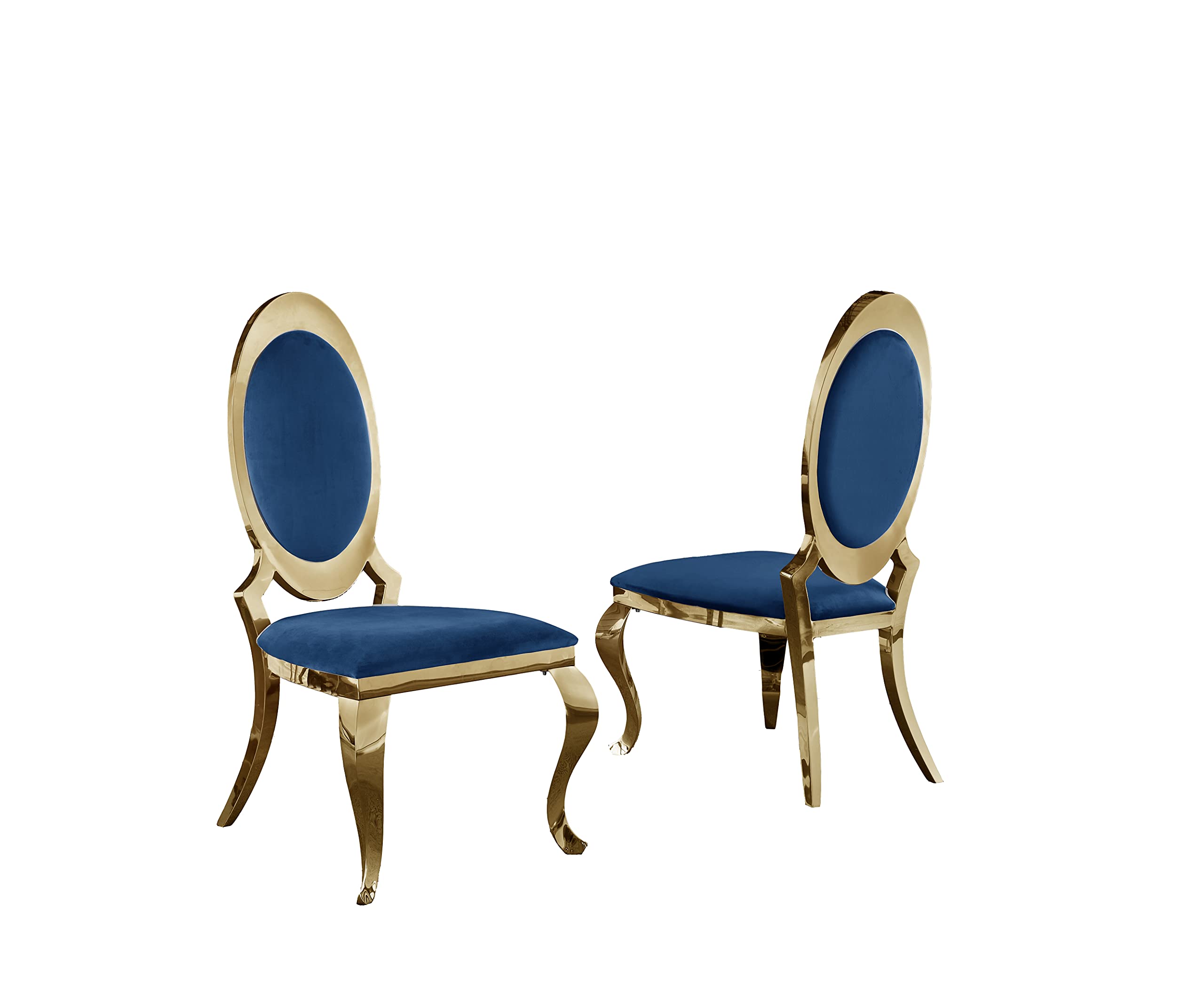 Best Quality Furniture Sc185 Dining Chairs, Navy Blue