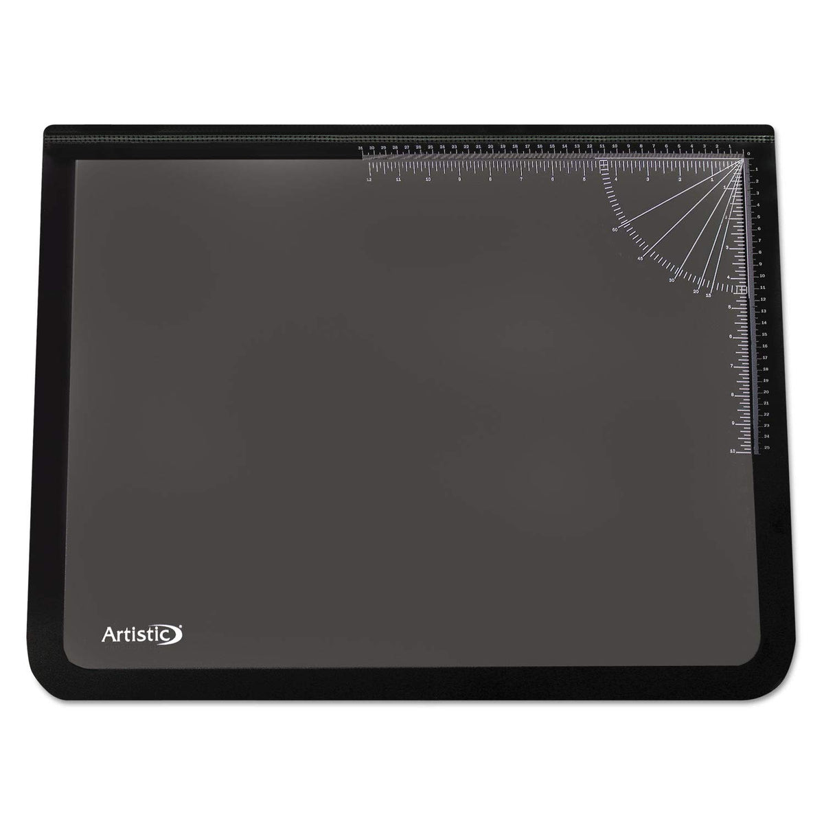 Logo Pad Desktop Organizer With Clear Overlay, 24 X 19, Black
