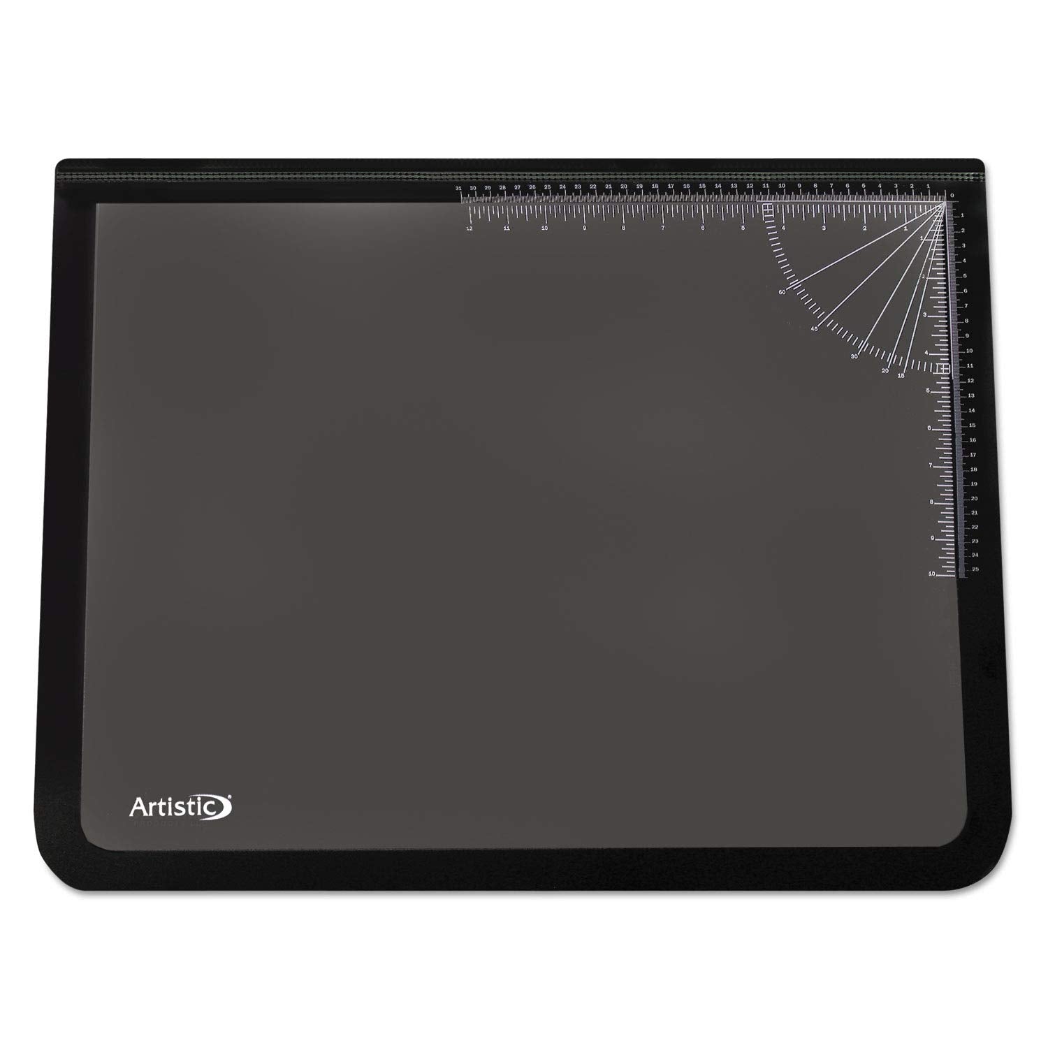 Logo Pad Desktop Organizer With Clear Overlay, 24 X 19, Black