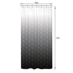 Riyidecor Small Stall Rv Shower Curtain Black Grey White Half Ombre Herringbone Chevron 36Wx72H Inch Geometric Modern Narrow Wal