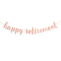 INNORU Glitter Happy Retirement Banner - for Farewell Party Bunting - Leaving Theme - Finally Retiring Party Bunting Decoration 