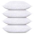 Utopia Bedding Throw Pillows (Set Of 4, White), 12 X 16 Inches Pillows For Sofa, Bed And Couch Decorative Stuffer Pillows