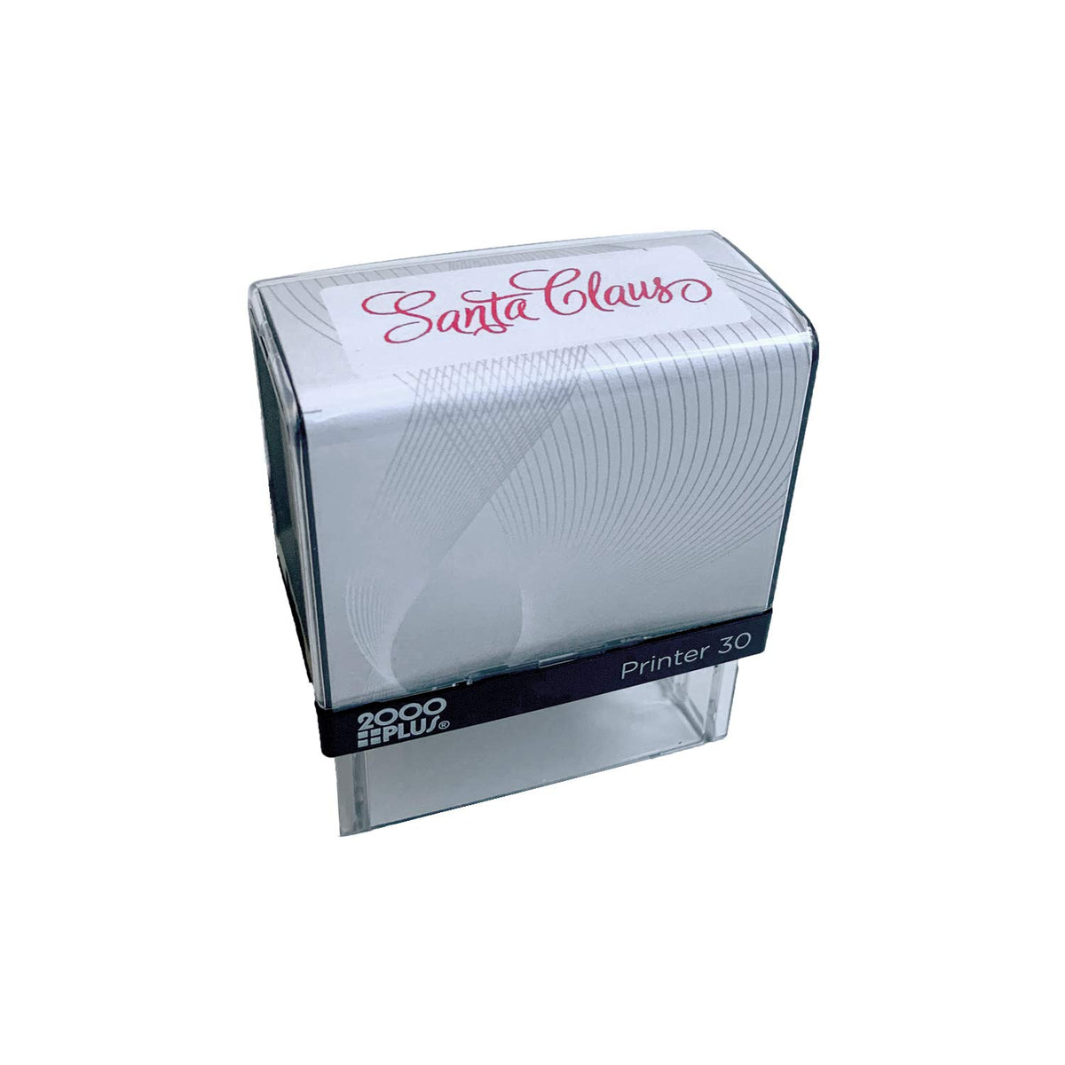 Santa Claus Signature Stamp / 2000 Plus Self Inking Rubber Stamp / 11/16    X 1 13/16' Christmas Holiday Stamp In Red Imprint
