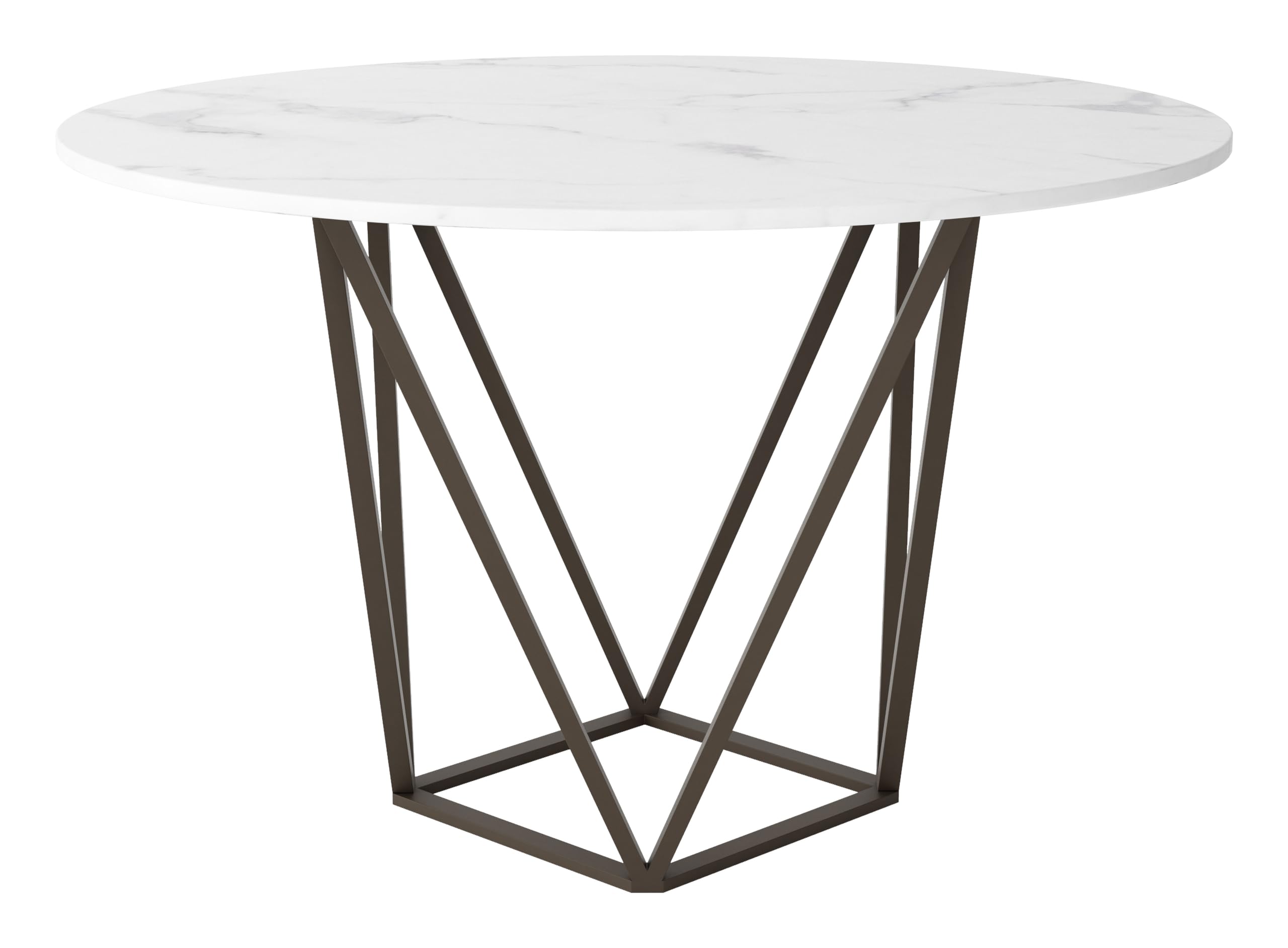 Tintern Dining Table White & Antique Brass