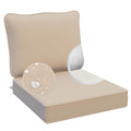 Aaaaacessories Outdoor Deep Seat Cushions, Waterproof, Fade Resistant, 24 X 24 X 5 Inch, Chair Cushions For Patio Furniture Repl