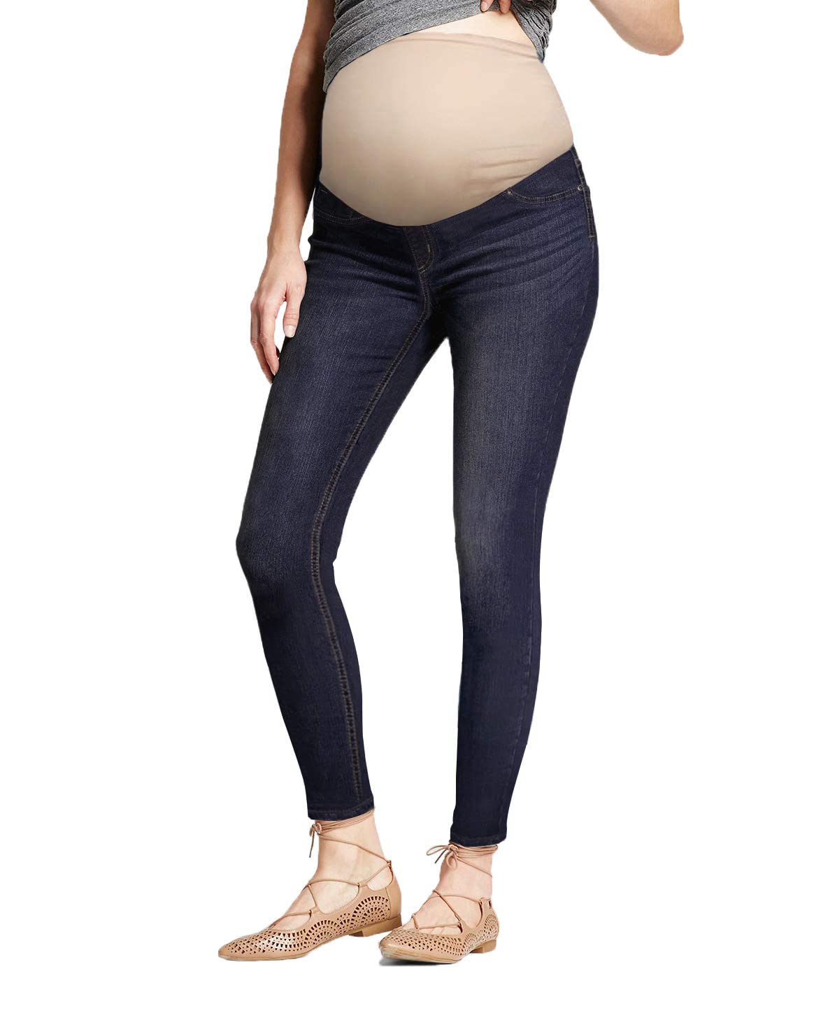 Hybrid  Company Super Comfy Stretch Womens Skinny Maternity Jeans Pm5804Rsk Darkwash L