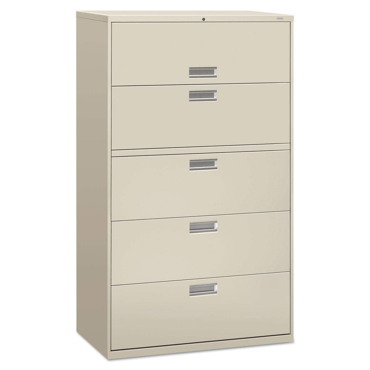 Hon 695Lq 600 Series Five-Drawer Lateral File, 42W X 19-1/4D, Light Gray