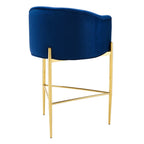 Modway Savour Tufted Performance Velvet Bar Stool, Navy