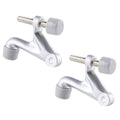 Midofar Triumph Hardware 2 Pack Hinge Pin Door Stopper,Adjustable Heavy Duty Door Stopper 2-3/8'X15/16   ,Dull Chrome,Gray Rubb