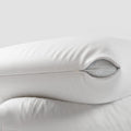 2 Pack Pillow Protectors Queen 20X30 Inches Cotton Blend 50/50% Sateen High Thread Count Standard Zippered White Hotel Quality C