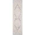 SAFAVIEH Reflection Collection Runner Rug - 2'3'' x 14', Light Grey & Cream, Vintage Distressed Design, Non-Shedding & Easy Care