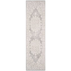 SAFAVIEH Reflection Collection Runner Rug - 2'3'' x 14', Light Grey & Cream, Vintage Distressed Design, Non-Shedding & Easy Care