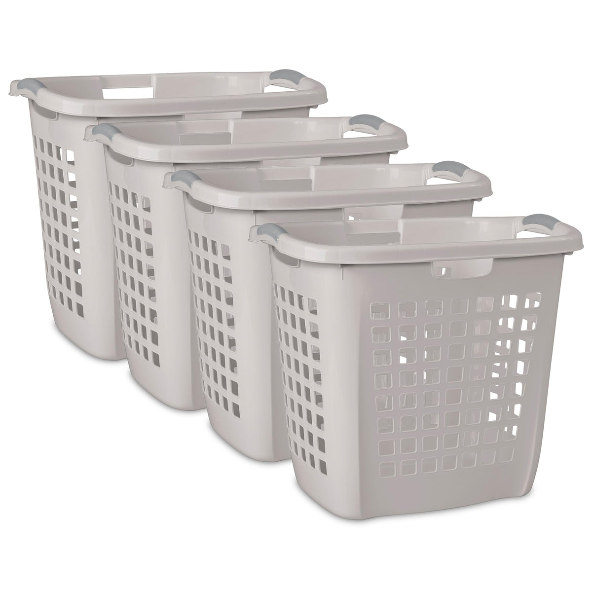 Sterilite Ultra Easy Carry Hamper, Laundry Basket Organizer, 4Pack