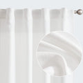 jinchan White Curtains for Living Room Bedroom Linen Textured Curtains 84 Inches Long Farmhouse Curtains Casual Weave Back Tab D