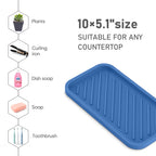 Eg-Sipro Silicone Sponge Holder,Large 10'' Kitchen Sink Organizer Tray Kitchen Soap Tray Soap Sponge Holder For Bathroom Counter