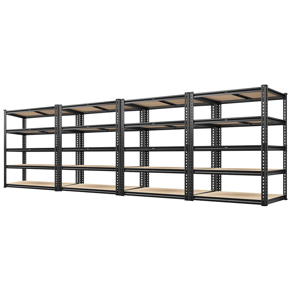 REIBII 72'' H Garage Shelving Heavy Duty Shelves for Storage 2000LBS Garage Storage Shelves Adjustable 5 Tier Metal Storage Shel