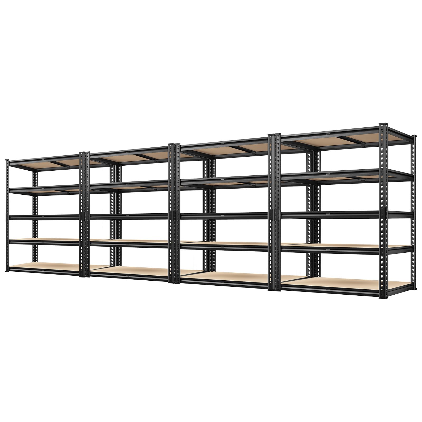 REIBII 72'' H Garage Shelving Heavy Duty Shelves for Storage 2000LBS Garage Storage Shelves Adjustable 5 Tier Metal Storage Shel
