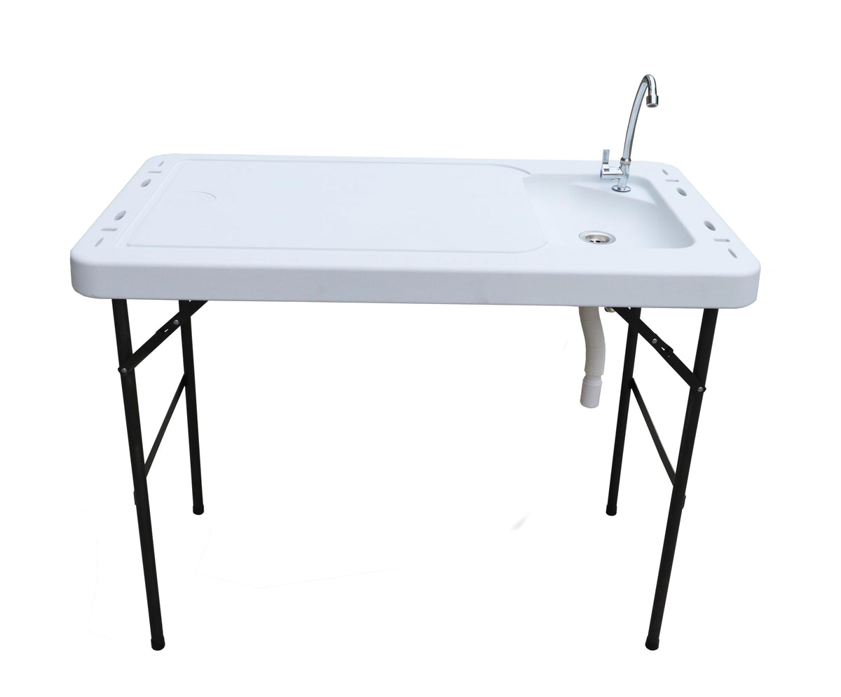 Old Cedar Outfitters Fish And Game Cleaning Table With Sink And Folding Legs
